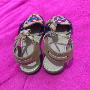 Little girls size u.s. 10 Lace up Huaraches